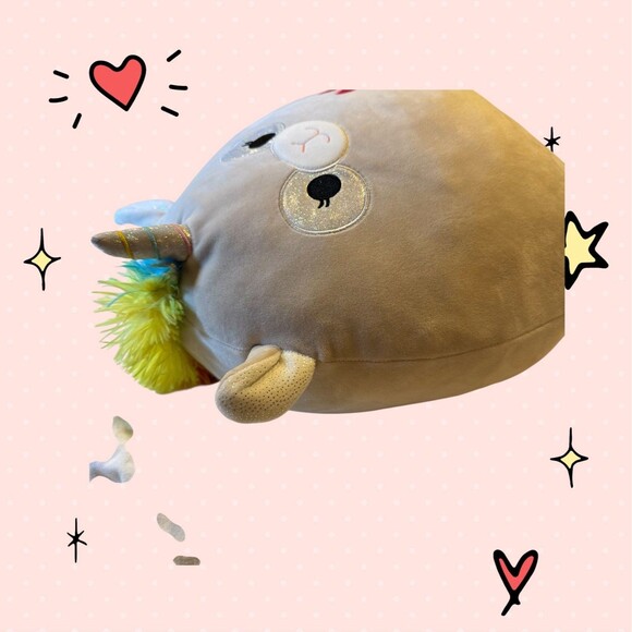 Squishmallow 12" The Llamacorn Soft Plush. Cuddly! Cute! Pre-owned Jazwares - Picture 5 of 13